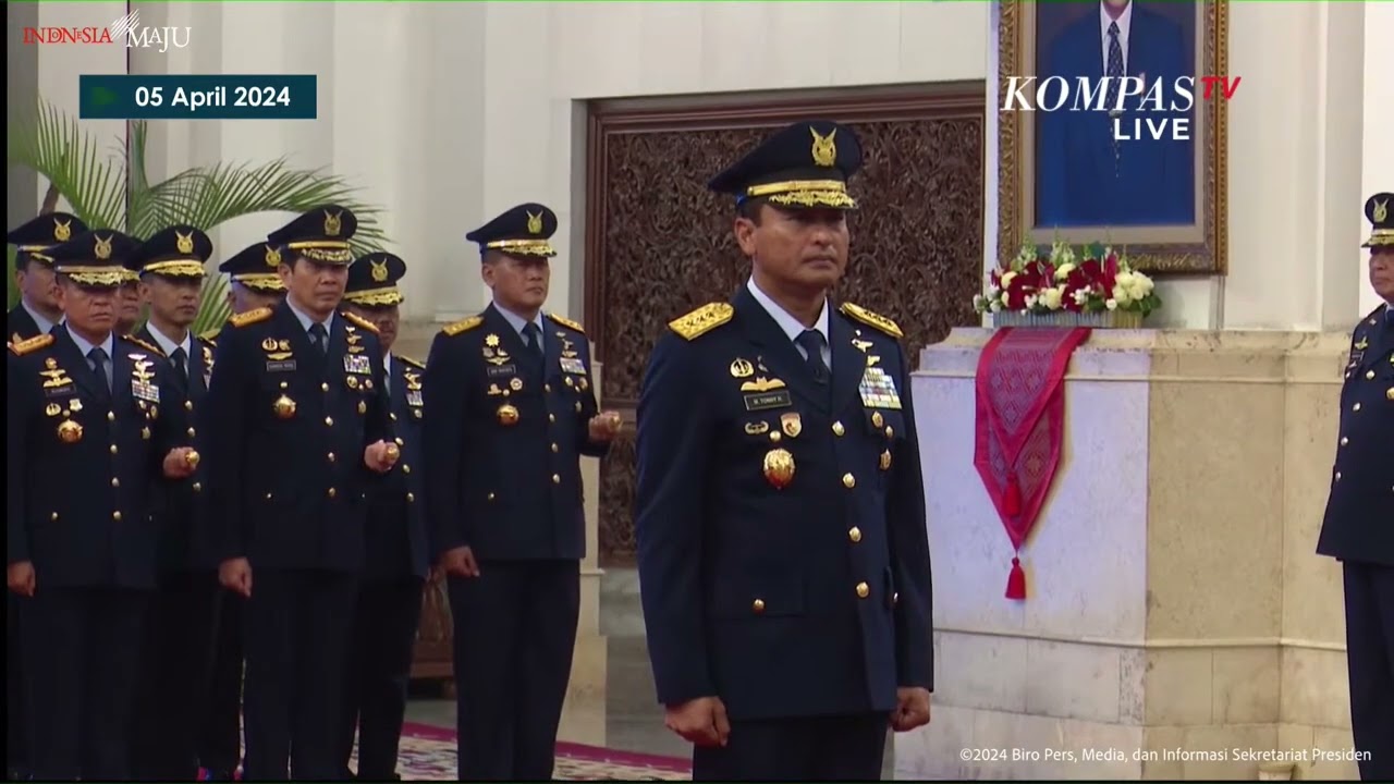 Detik-Detik Jokowi Lantik Marsdya Tonny Harjono Jadi KSAU