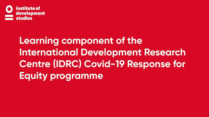Learning component of the IDRC/CORE programme, wit...