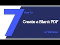 How to Create a Blank PDF on Windows | PDFelement 7