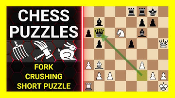 Chess Puzzles to Practice. Themes: Fork, Crushing, Short puzzle. Learn Chess
