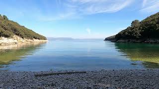 Calm Long Bay Ambience, Gentle Waves, Distant Shore, Sea Ambience