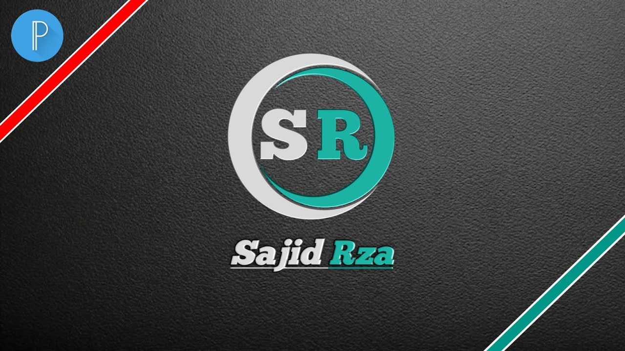 SR Logo Design 💥 3D Metallic Logo in PixelLab | Sajid Rza Logo Tutorial | Professional Logo Design