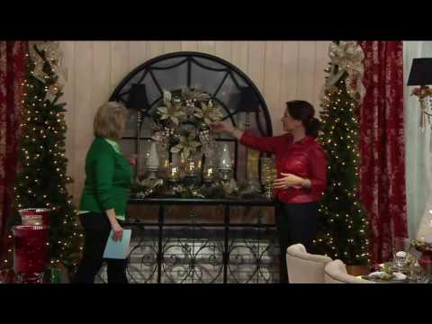 Poinsettia, Ball & Cone Wreath or Garland by Valerie on QVC