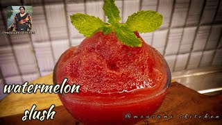 Watermelon Slush recipe\ watermelon sorbet \ Watermelon Ice cream\ Watermelon slushy in Bengali