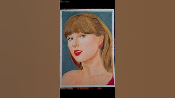 Taylor Swift portrait drawing with oil pastels✨ #ytshorts #tutorial