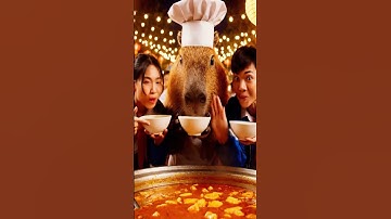 Linh chơi xấu đổ tương ớt vào món ăn của Capy #capybara #vuive #giaitri #cuocsongcuacapy