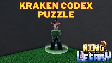 How To Solve Kraken Codex Puzzle in King Legacy | Kraken Codex Daily Quest | Third Sea