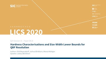 D5.D — Hardness Characterisations and Size-Width Lower Bounds for QBF Resolution