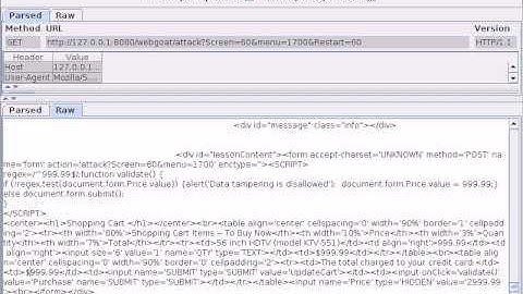 WebGoat v5.3 - Parameter Tampering - Exploit Hidden Fields