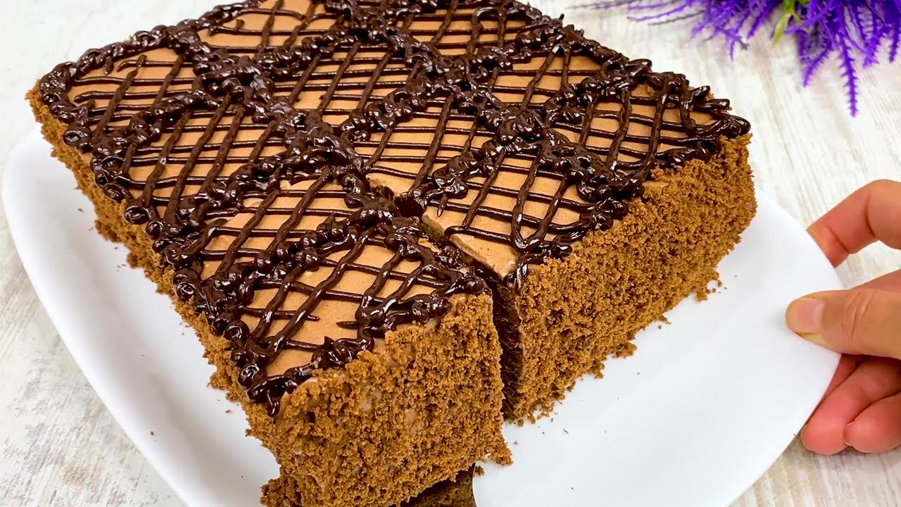 Schokoladenkuchen in 15 Minuten! ZART und SEHR LECKER  Einfaches Rezept! 