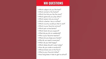50 WH-Questions in English | Learn How, When, Where & Why with Examples! #english #learnenglish