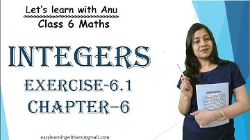 Integers | Exercise 6.1 | Class 6 | NCERT / CBSE curriculum