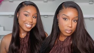 I MIGHT’VE FOUND THE PERFECT WIG! | GLUELESS WIG INSTALL + SOFT CURL | WOWAFRICAN