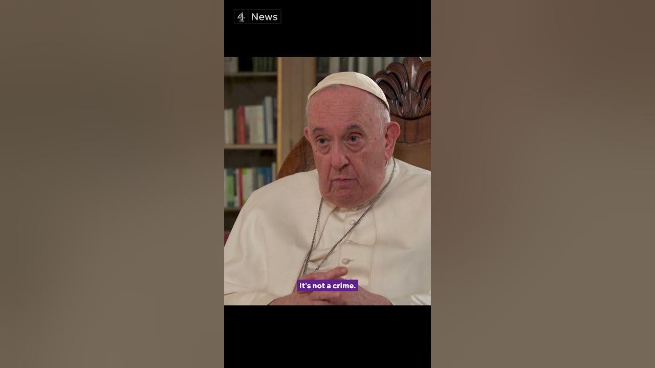 Pope: Being gay "must" be made legal worldwide.