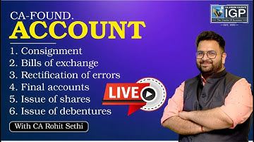 CA Foundation Account | Revision Class-2 | Dec-21 | By CA Rohit Sethi Sir