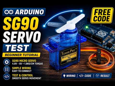 How to Test an SG90 Servo Motor with Arduino Uno | Beginner Tutorial