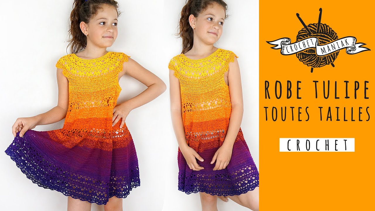 Robe tutu bleu princesse au crochet