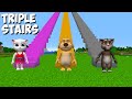 What is the HIGHEST STAIRCASE BEN OR ANGELA OR TALKING TOM in Minecraft - Gameplay - Coffin Meme