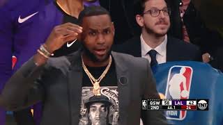 LeBron James in Shock After Alex Caruso's Dunk - Warriors vs Lakers