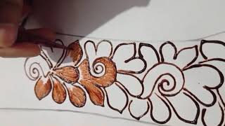 Beautiful Shaded Arabic Leaves Mehendi Design Urooj Mehendi Art.