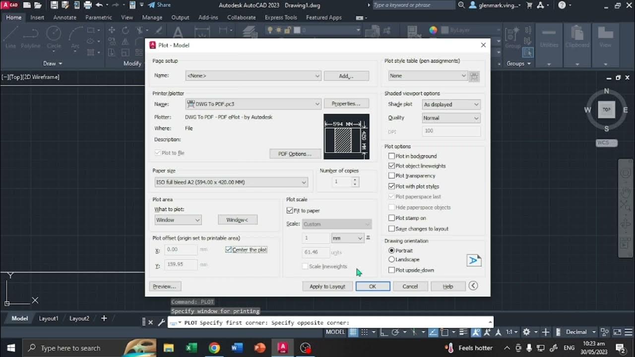How to plot in autocad vingno gm youtube