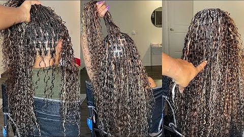 Colors 4, 30, 27 Mixture. KNOTLESS GODDESS BOX BRAIDS | USING HUMAN HAIR #bohoboxbraids #GYPSYBRAIDS