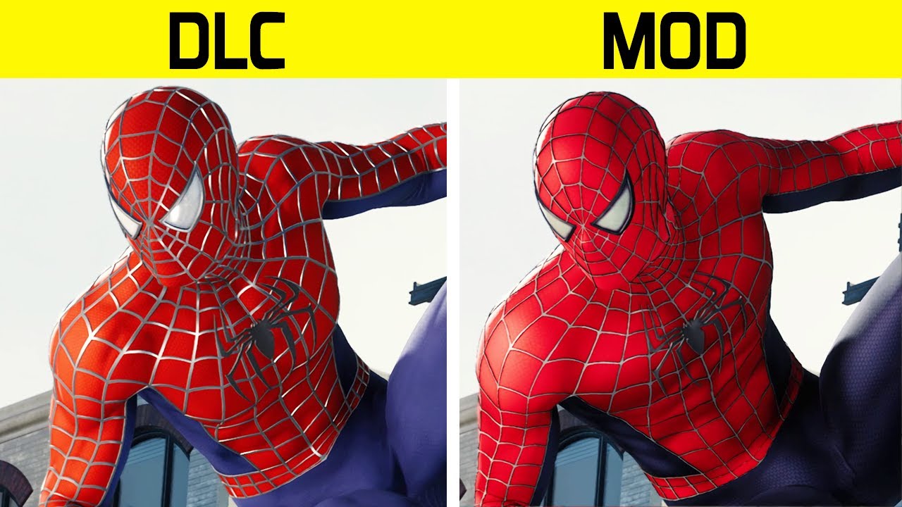 Marvels Spider Man Pc Raimi Suit Dlc Vs Raimi Suit Mod Comparison
