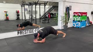 Plank Toe Taps demonstration