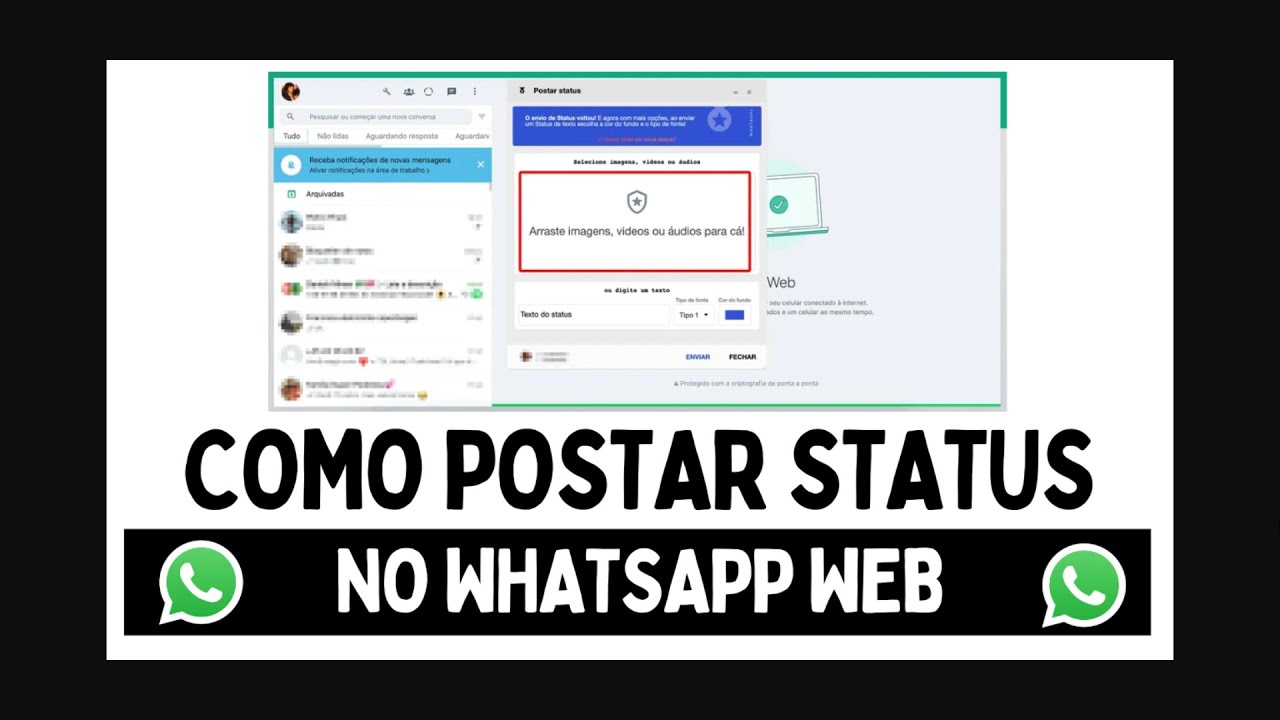 Como POSTAR STATUS NO WHATSAPP WEB [ATUALIZADO 2024] - YouTube
