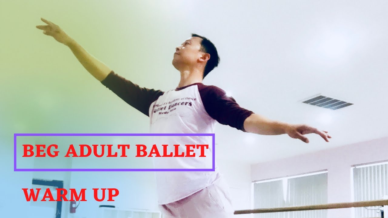 Warm up, beginner adult pointe class demo - YouTube