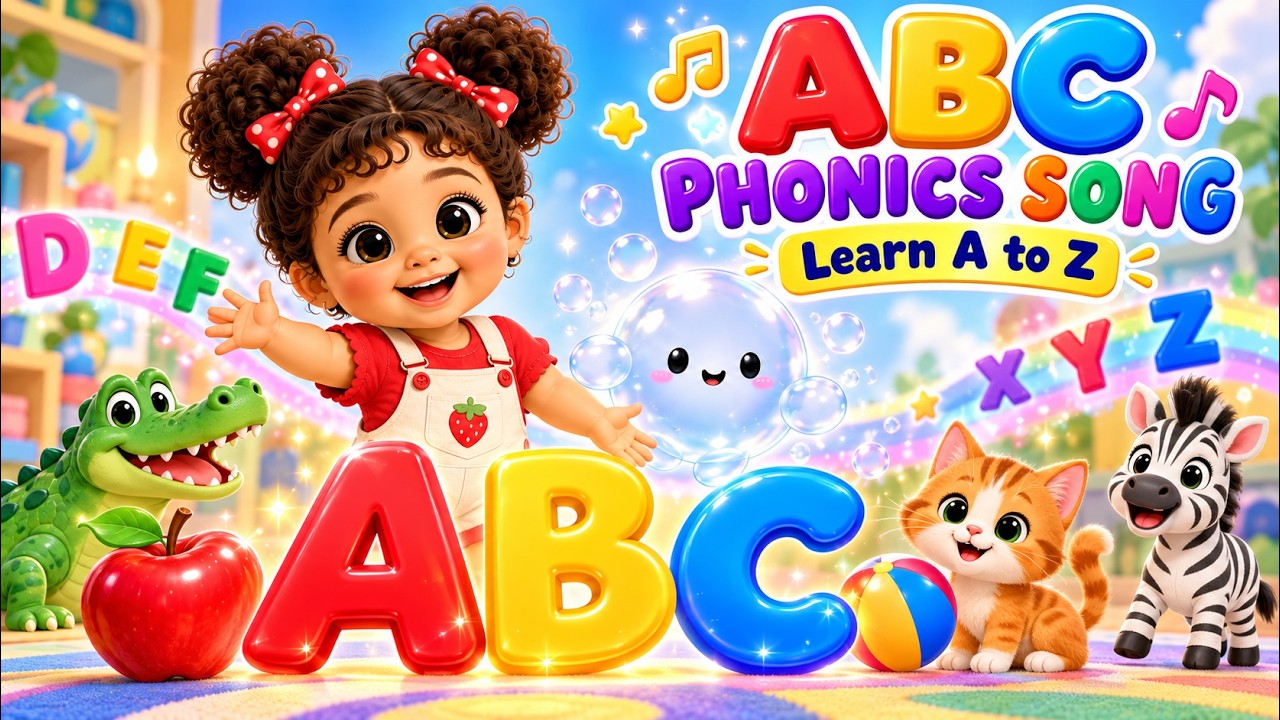 ABC Phonics Song for Kids 🔤 | Learn A to Z with Fun Words & Sounds ...