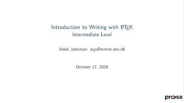Introduction to Writing with LaTeX: Intermediate