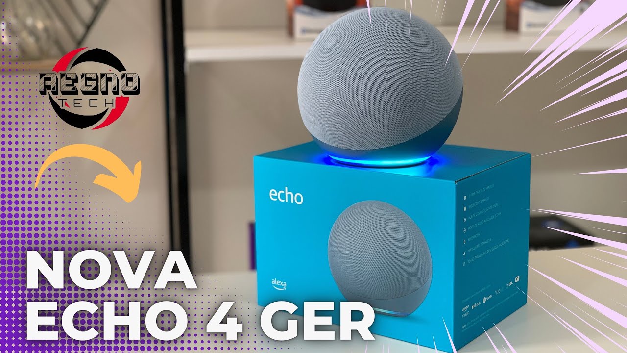 Smart Speaker  Echo 4ª Geração com Hub de Casa Inteligente e