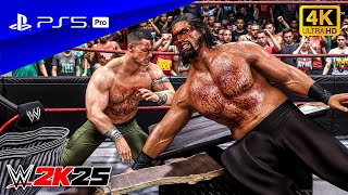 WWE 2K25 - John Cena vs. The Great Khali | No Holds Barred Match | PS5™ Pro [4K60] screenshot 5