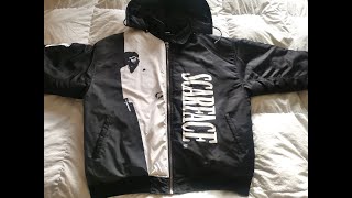 Rare Official Scarface Tony Montana Men's XL Padded Bomber  Jacket Coat