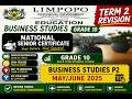 Business Studies Grade 10 Term 2 Revision June 2025 Limpopo @mathszoneafricanmotives