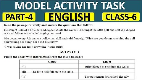 Part-4 Class 6 English Model Activity Task || Model Activity Task || My Pathshala - Class 6 to 8