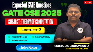 EXPECTED QUESTIONS OF TOC | LECTURE-2 | GATE CSE | GATE DA