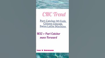 Part Catcher M Codes for Citizen Cincom swiss lathe cnc machine #swisslathe #citizencnc #machine