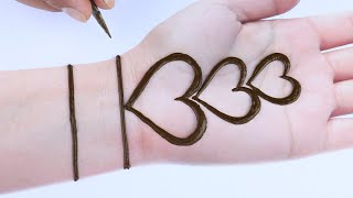 New Heart Shape Mehndi Design 2021 - Simple Henna Designs - Mehendi Design Front Hand - Just Mehndi