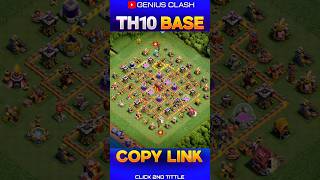 New TH10 Hybrid Base 🔥 Best Farming + Defence | Clash of Clans! #shorts