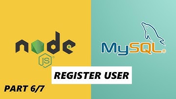 Nodejs MYSQL Login Tutorial - Register User - Part 6/7