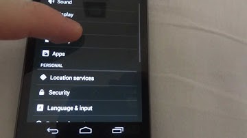 Samsung Galaxy Nexus main settings menu explained