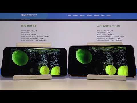 Display Comparison BLUBOO S8 vs ZTE Nubia N1 Lite | Compare Colors / Brightness / Contrast