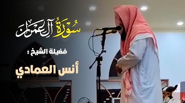 فجرية هادئة تلاوة بصوت عذبة ما تيسر من سورة آل عمران للشيخ أنس العمادي 26-7-1446 هـ
