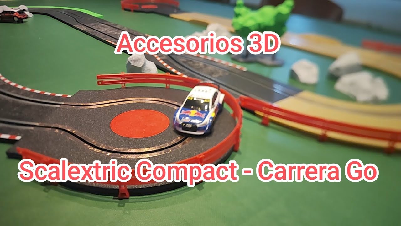 Adaptador 3D Scalextric SCX Compact a Carrera Go, accesorios, decoraciones y pistas Crono Rally
