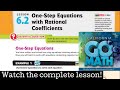 Understanding One-Step Equations with Rational Coefficients