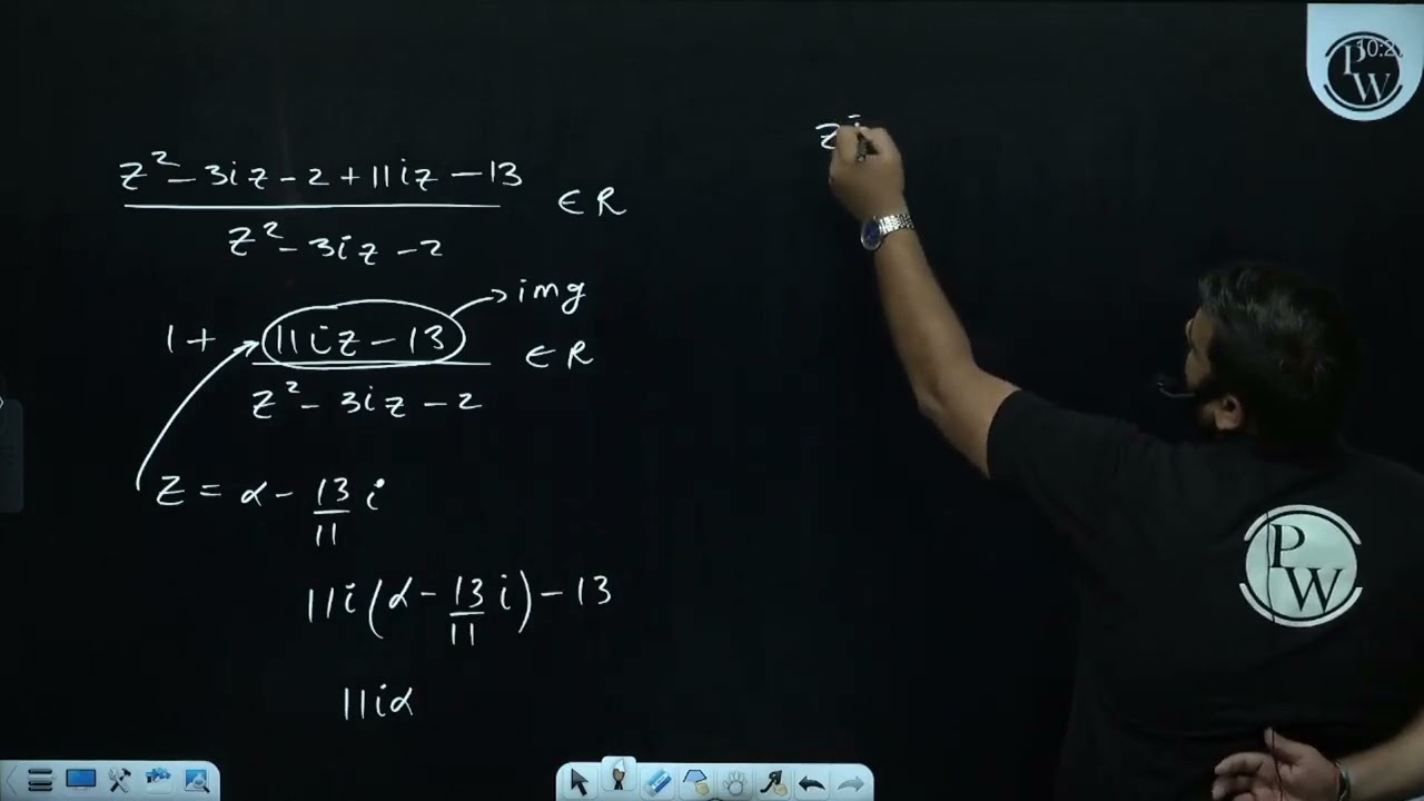 &nbsp;Let&nbsp;S=z&isin;C-{i,2i}:z2+8iz-15z2-3iz-2&isin;R. If&nbsp;&alpha;-1311i i&isin;S,&alpha....