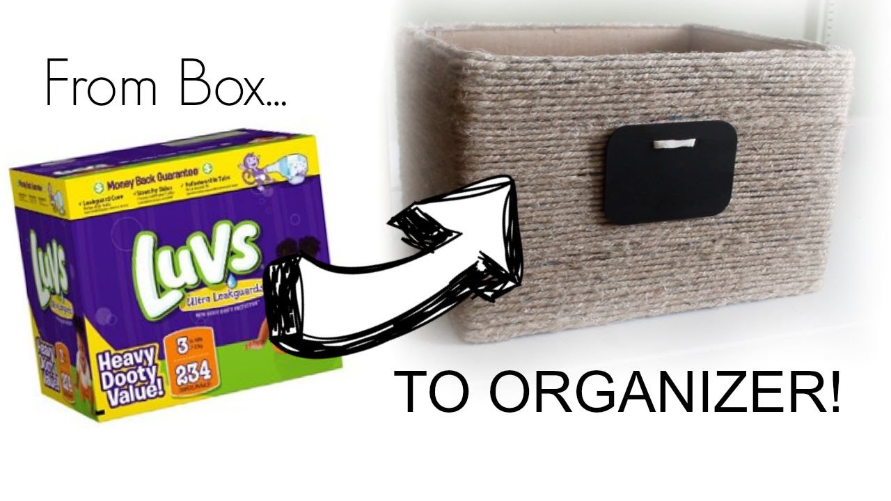 budget organization ideas FROM BOX TO ORGANIZER! | DIY Woven Basket
