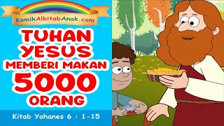 TUHAN YESUS MEMBERI MAKAN 5000 ORANG ~ Mujizat Tuhan Yesus ~ seri cerita film animasi alkitab anak s screenshot 5